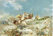 Jose Aparicio Inglada Arabs on horseback oil